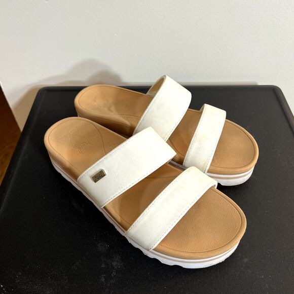 Reef Shoes - Reef White Vista Platform Sandals